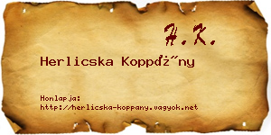 Herlicska Koppány névjegykártya